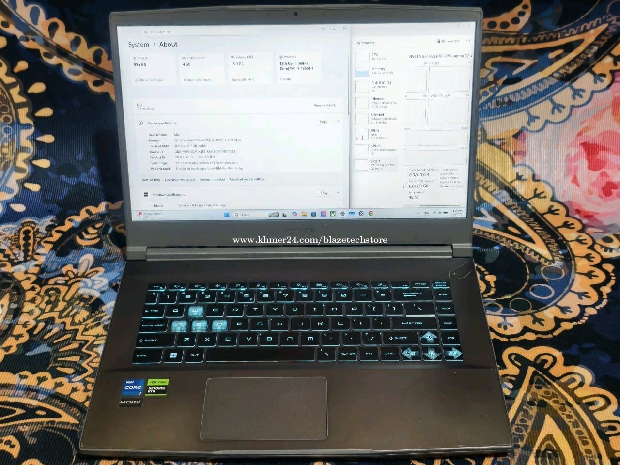 MSI Thin 15 B12UC