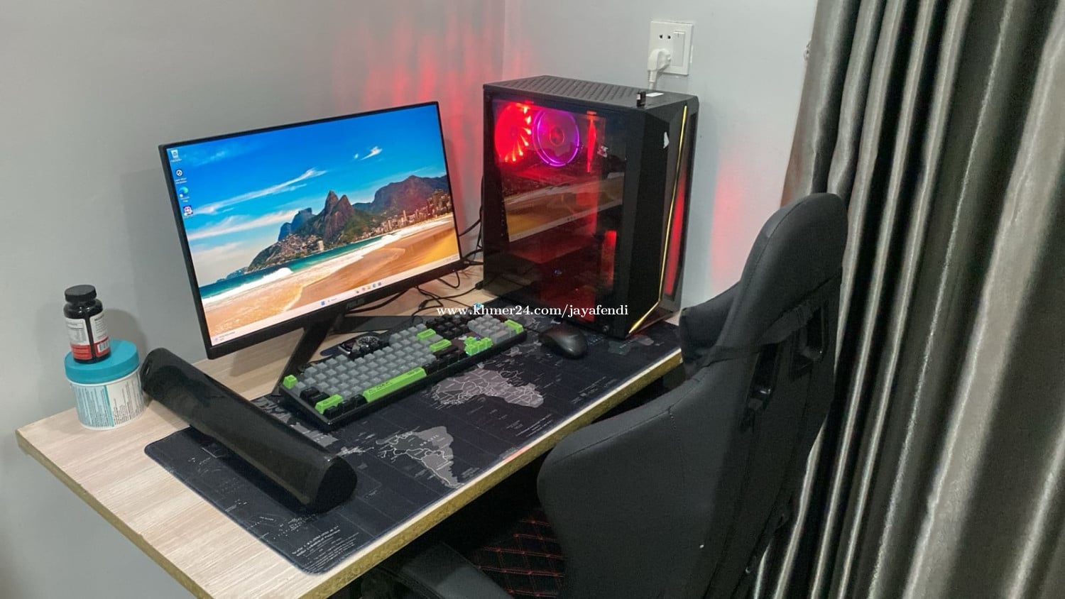 PC Gaming i5-12400F RTX 3060 8G Ram 16G SSD 500G + Monitor 24"