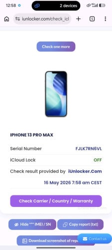 ម៉ាសុីនiphone 13 pro max អត់icloud តំលៃ 1**$ មេៗណាចង់បាន