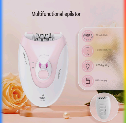 ម៉ាស៊ីនដករោម Women Epilator Facial Hair Remover Bikini Trimmer