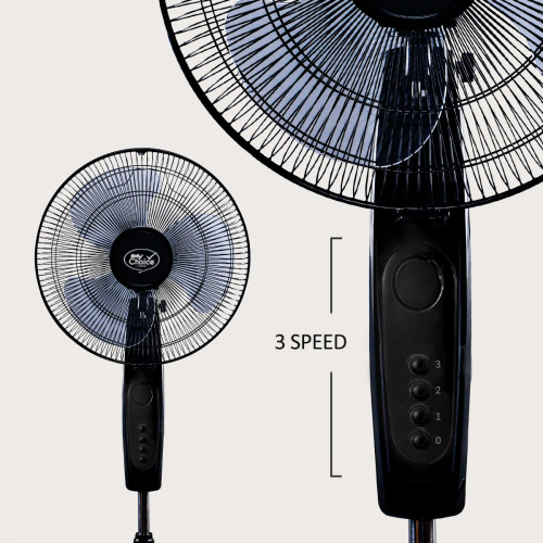 16-inch electric stand fan an affordable, energy-saving designed for home and office cooling.