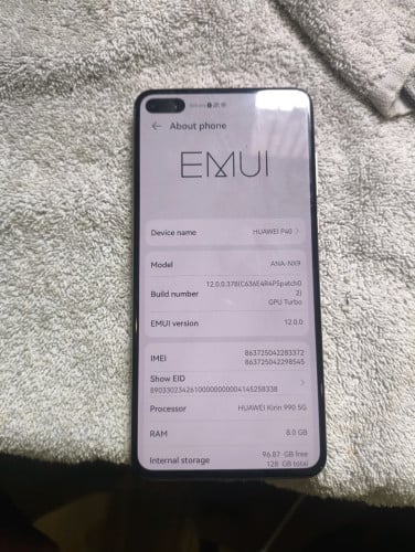 huawei p40 5G សានុំហ្សីន នៅស្អាត95%