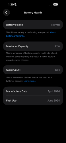 iPhone 15 Pro Max 256gb ZA សំនុំហ្សុីន ថ្ម91% នៅស្អាត 99%