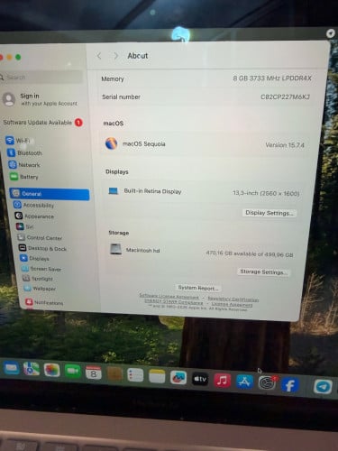 MacBook air 2020 (i5/8g/512g) 99% bypass