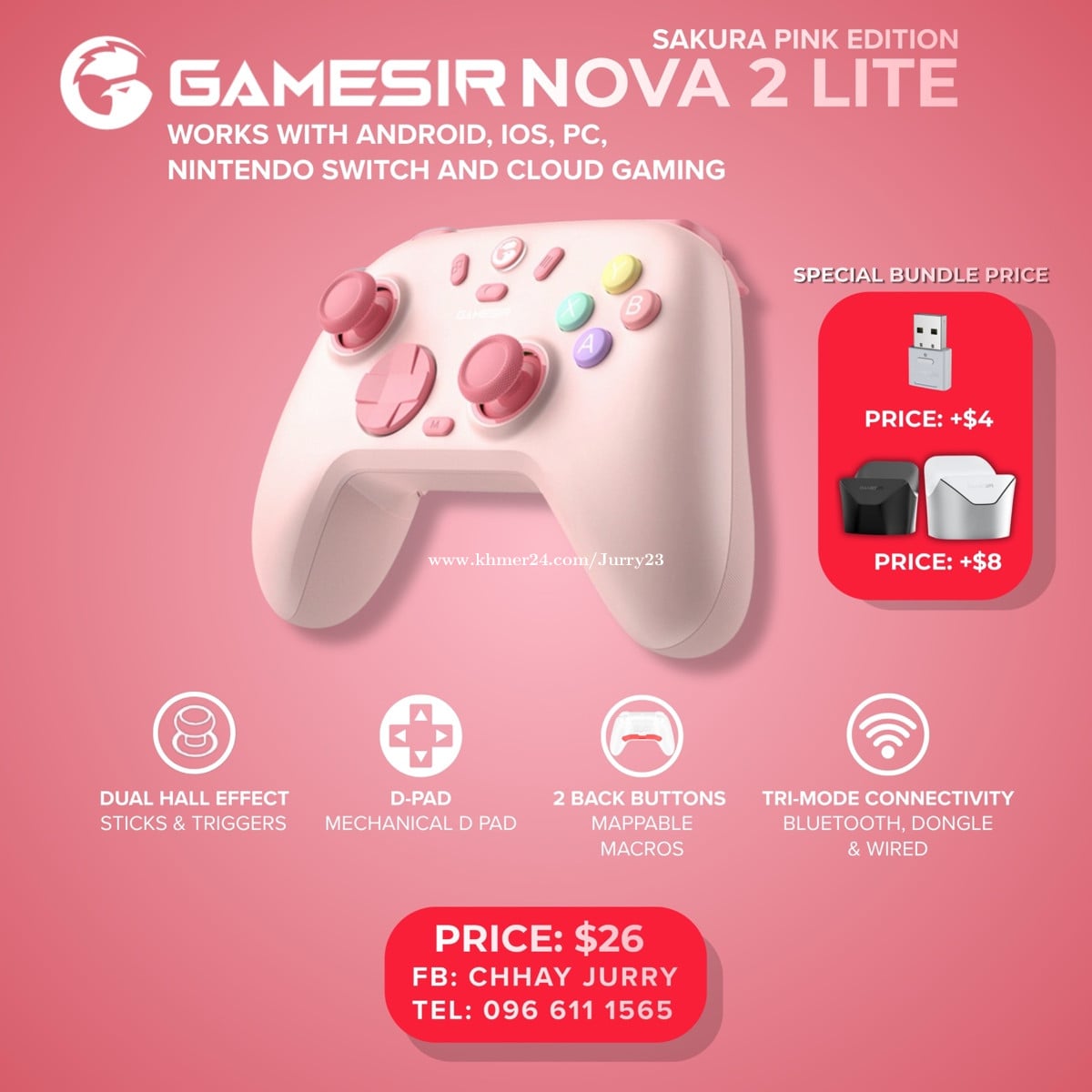 GameSir Nova 2 Lite Sakura Pink Edition ๐ฎ