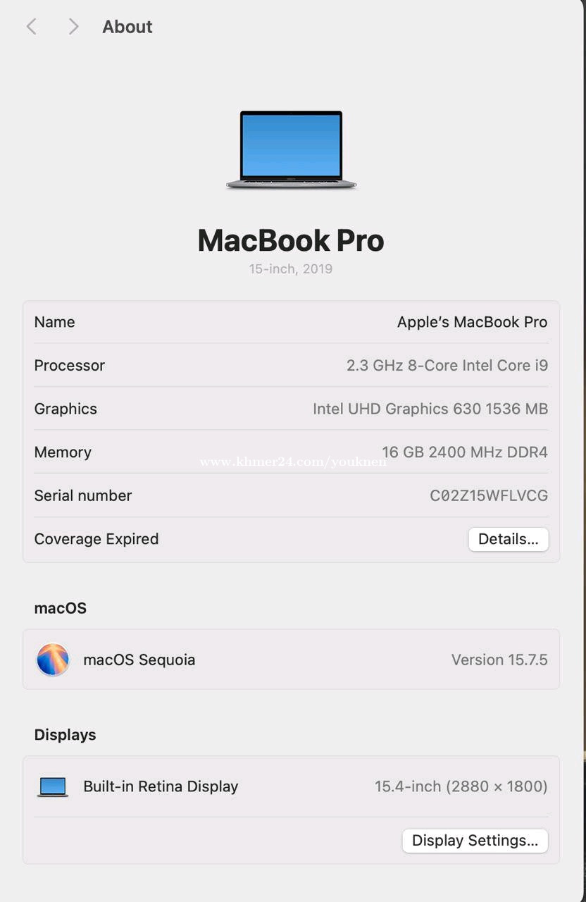 MacBook Pro 2019