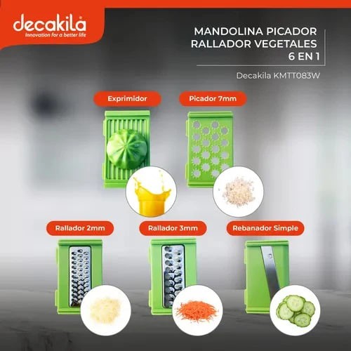 6 in 1 Detachable Handheld Mandoline Slicer