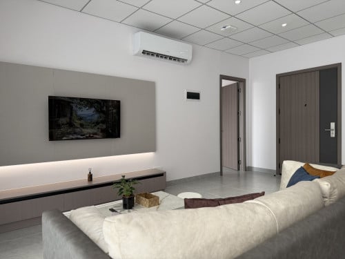 Brand New Huge & Cozy | Front View with Balcony near Grand Phnom Penh [家具齐全的公寓] [가구가 완비된 아파트]