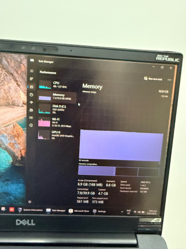 Dell core i7, 16GB Ram,  latitude 7390