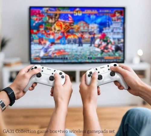Game stick + 2 wireless gamepads set