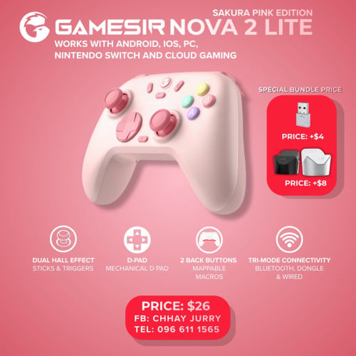 GameSir Nova 2 Lite Sakura Pink Edition 🎮