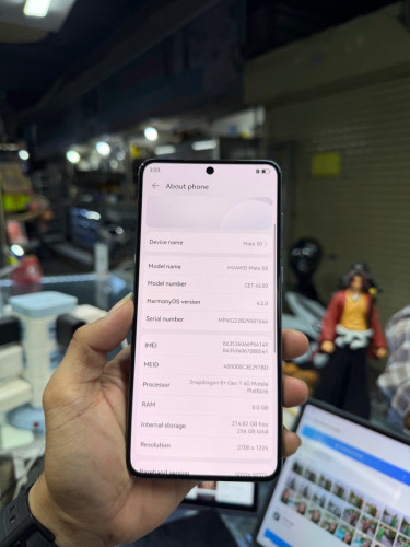 Huawei Mate50 256G Ram8G Sim2 CH សឹកថាច់និងខ្នងតិចៗ