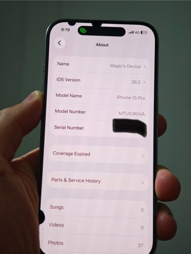 Iphone 15 Pro 128GB KH/A ប្រើបានធម្មតាទាំងអស់