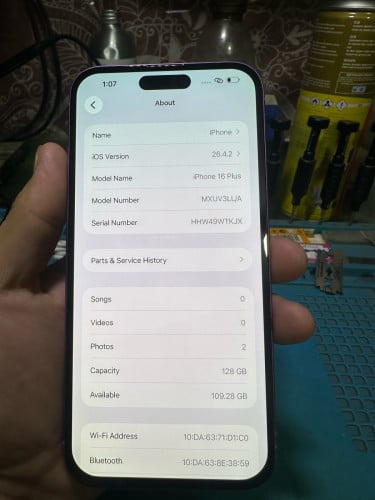 Iphone 16 plus LL/A128g
