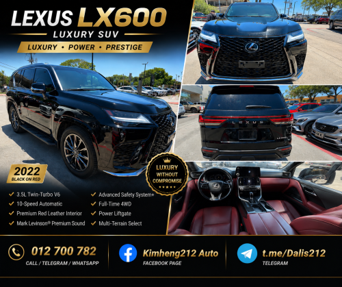 Lexus Lx 600 F-Sport 2022 Full Options ( 25 speakers )
