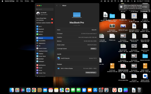 Macbook pro 15 inch 2018 16g 256g 97%