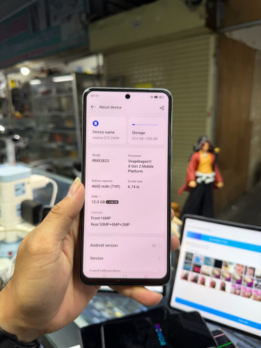 Realme GT5 256G Ram12G Sim2 Global SD8gen2 សានុំស្រុីន