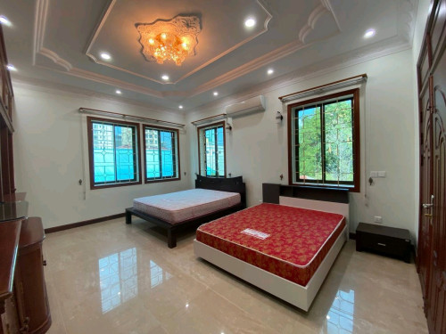 Single Villa at Borey ChamKar Mon for rent