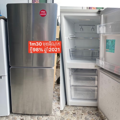 ទូទឹកកកជជុះ98%មុខអុីណុក 1m30