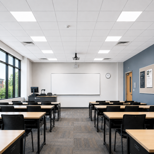 សន្លឹកពិដាន Acoustic Ceiling Board ការពារកម្ដៅ ទប់សម្លេង និងបង្កើនសោភ័ណ្ឌភាព