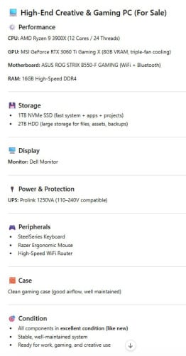2022 High-End Creative Workstation & Gaming PC (Full Setup Bundle)