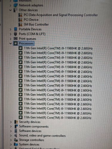 All In One PC CPU i9-11980HK/RAM 16GB/SSD 256GB/24"/Win11 Pro