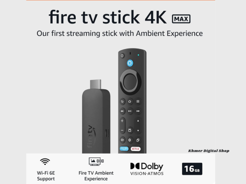 Amazon Fire TV Stick 4K Max , supports Wi-Fi 6E, free & live TV without cable or satellite
