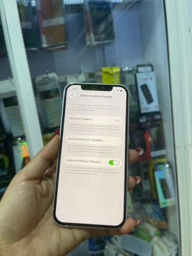 iPhone 12/64GB/LLពណ៍សថ្ម85%សុីនសានុំស្អាត99%(ធានា១ខែលើម៉ាសុីន)