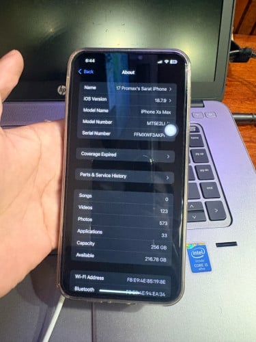 iPhone 17 Promax 256G LL/A ស្អាត 99% តំឡើងពី iPhone xsmax សុំណុំសុីន ដើរលឿនធានាល្អ
