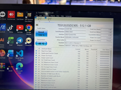 Transcend SSD Sata 512G New