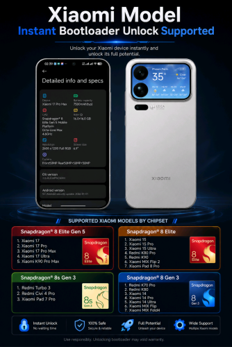 Xiaomi Bootloader instant unlock 🔓