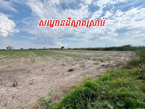 ដីនៅលើផ្លូវធំ30ម៉ែត្រជិតព្រែកជីកហ្វូណន-លក់បន្ទាន់