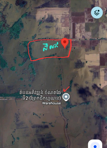 ដីនៅលើផ្លូវធំ30ម៉ែត្រជិតព្រែកជីកហ្វូណន-លក់បន្ទាន់