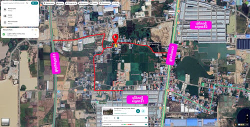 ដីលក់ ឬ ជួល 500m ពីបុរីពិភពថ្មីផ្លូវជាតិលេខ3