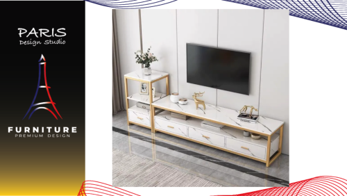 " Paris Design Studio " TV cabinet marble drop