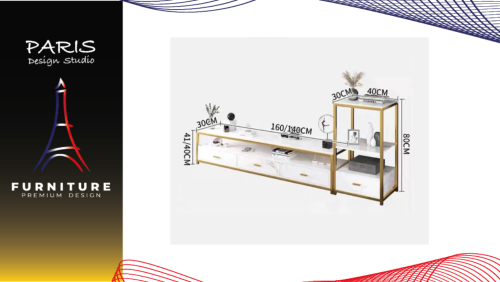 " Paris Design Studio " TV cabinet marble drop