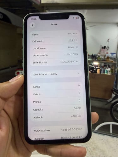 11 64G អេក្រង់ថ្មី