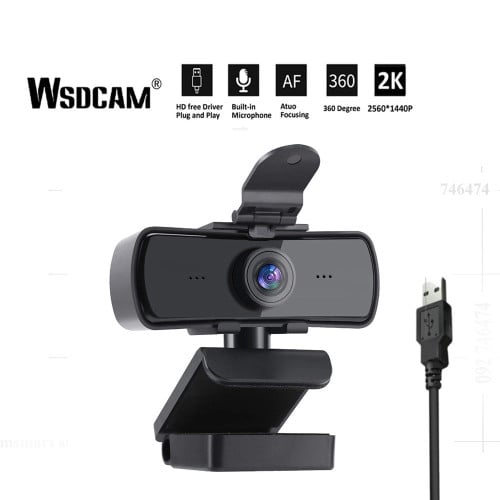 2K Full HD Camera Autofocus Drive-free 4 Million USB Computer Camera with Microphone