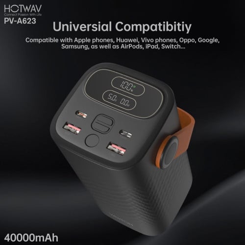 40000mah 22.5W Powerbank black color