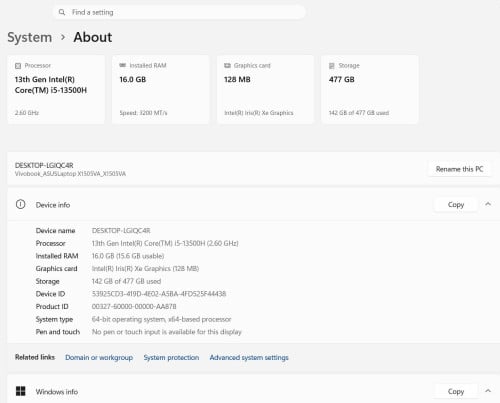 Asus Vivobook X1505VA_X1505VA