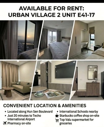 Stunning 41st-Floor River View executive 2-bedroom Apt at Urban Village 2 Ready-to-move-in