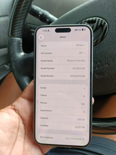 I phone 15 pm sim2 256 សាន់ំណែន