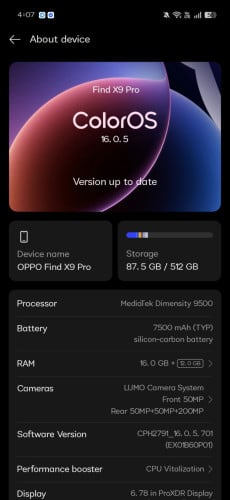 Oppo find X9 pro