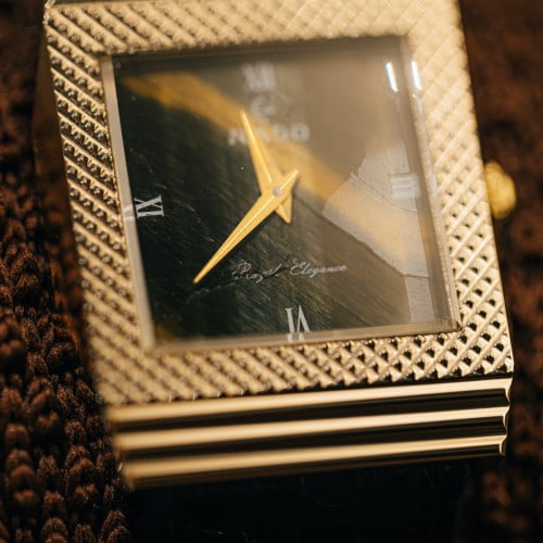 Original Ultra Rare Vintage Rado Royal Elegance Automatic Rectangle Tiger’s Eye Stone Dial GP 1960s