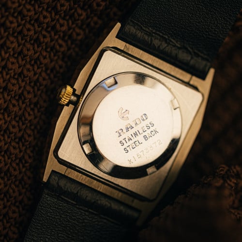 Original Ultra Rare Vintage Rado Royal Elegance Automatic Rectangle Tiger’s Eye Stone Dial GP 1960s