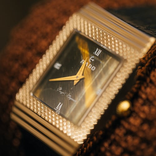 Original Ultra Rare Vintage Rado Royal Elegance Automatic Rectangle Tiger’s Eye Stone Dial GP 1960s