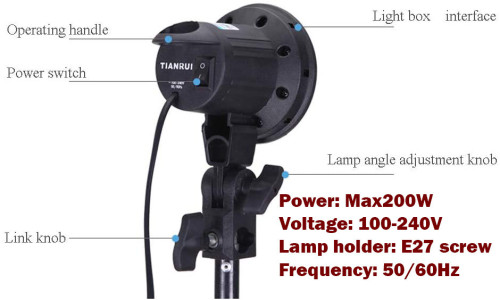 Photography Softbox Lighting Kits 50x70CM Professional Continuous Light System Soft box