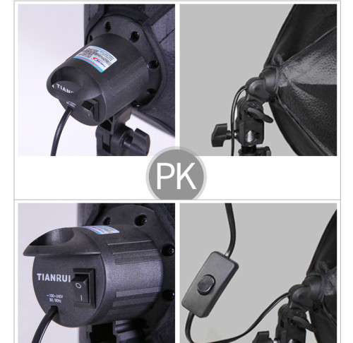 Photography Softbox Lighting Kits 50x70CM Professional Continuous Light System Soft box