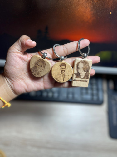 Round Keychain with Customize Name/Wordings/Logo/Photo