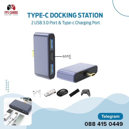 USB Hub, Type-C Hub, USB C to USB 3.0, 4 Ports USB Hub, USB Splitter, OTG Adapter, Type C Splitter.